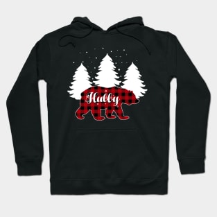 Buffalo Red Plaid Hubby Bear Matching Family Christmas Hoodie